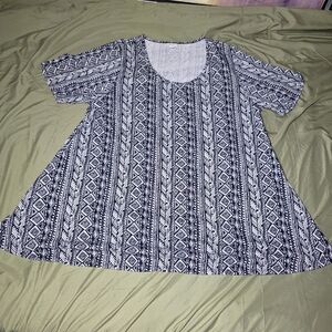 LuLaRoe Black and White Patterned Dress